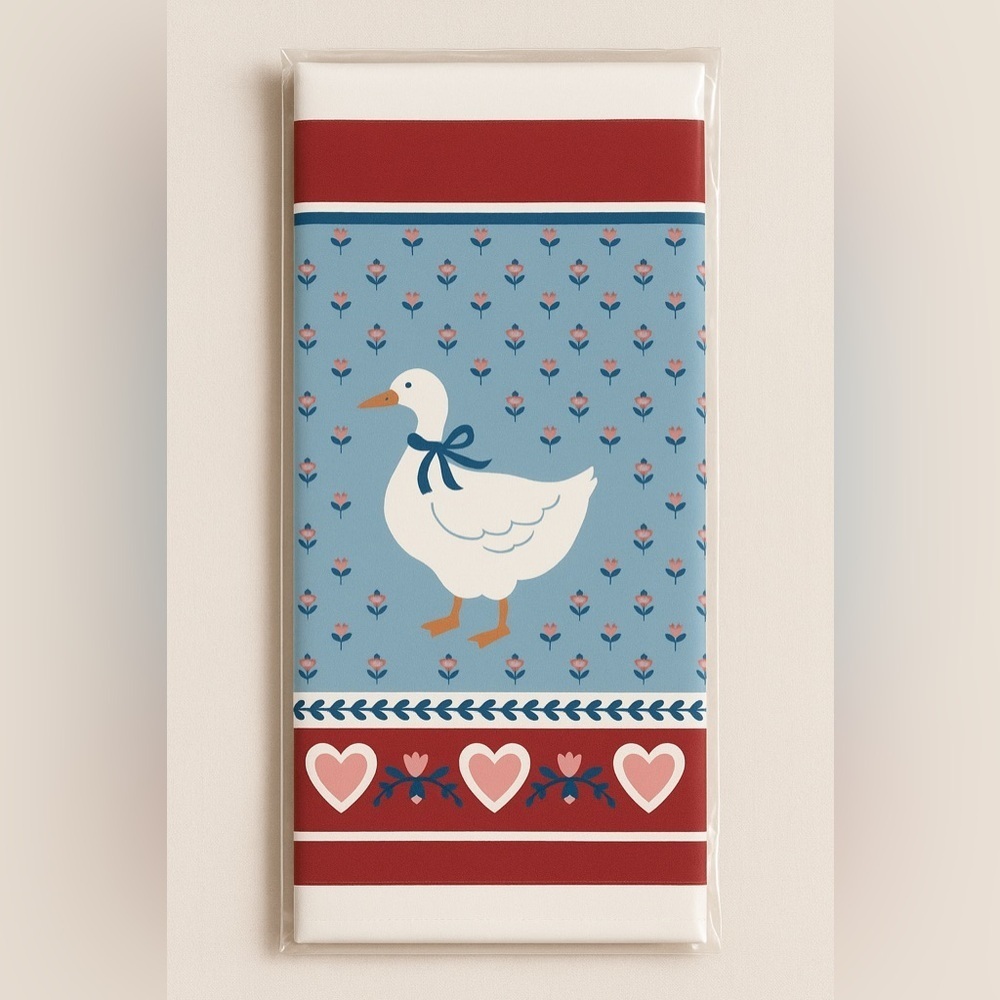Vintage Goose Plastic Tablecover NEW 54”x96” Forget Me Not by American Greetings